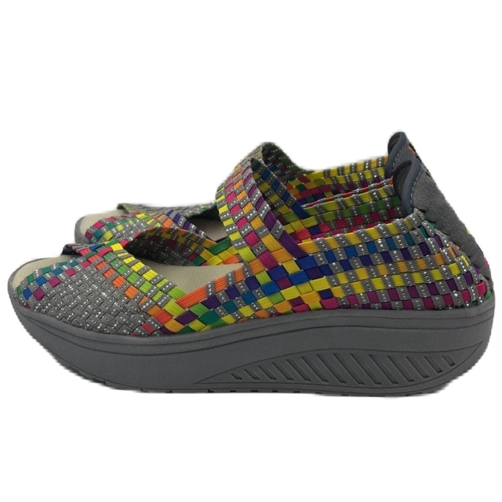 Corkus Women's Colorful Wedge Sandals Mary Janes Slip On Open Toe Beth Size 10